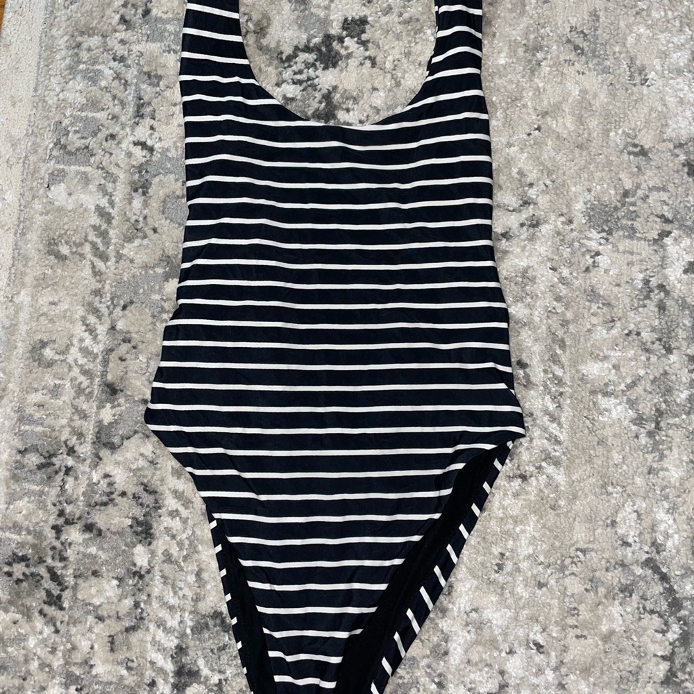 Aerie One-Piece Striped Swimsuit Small